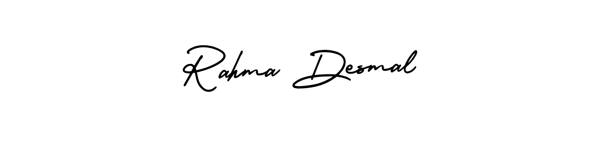 How to make Rahma Desmal name signature. Use AmerikaSignatureDemo-Regular style for creating short signs online. This is the latest handwritten sign. Rahma Desmal signature style 3 images and pictures png