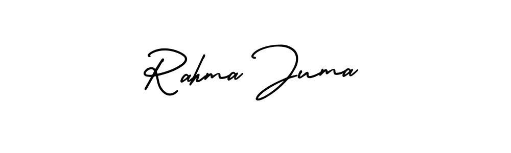 Make a beautiful signature design for name Rahma Juma. With this signature (AmerikaSignatureDemo-Regular) style, you can create a handwritten signature for free. Rahma Juma signature style 3 images and pictures png