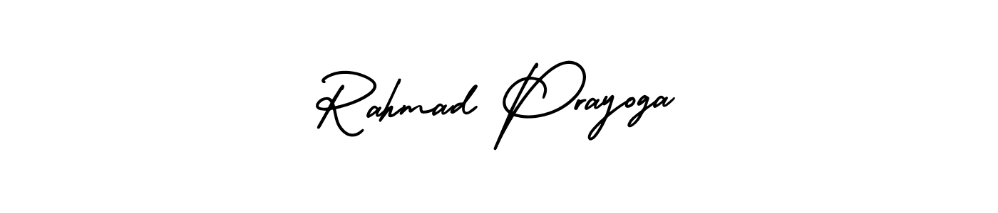 Similarly AmerikaSignatureDemo-Regular is the best handwritten signature design. Signature creator online .You can use it as an online autograph creator for name Rahmad Prayoga. Rahmad Prayoga signature style 3 images and pictures png