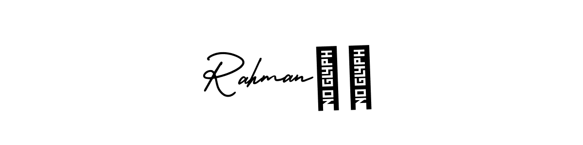 Use a signature maker to create a handwritten signature online. With this signature software, you can design (AmerikaSignatureDemo-Regular) your own signature for name Rahman❤️. Rahman❤️ signature style 3 images and pictures png