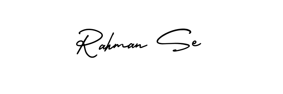 Use a signature maker to create a handwritten signature online. With this signature software, you can design (AmerikaSignatureDemo-Regular) your own signature for name Rahman Se. Rahman Se signature style 3 images and pictures png