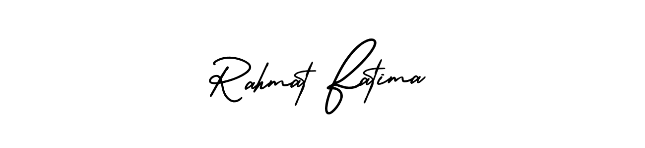 It looks lik you need a new signature style for name Rahmat Fatima. Design unique handwritten (AmerikaSignatureDemo-Regular) signature with our free signature maker in just a few clicks. Rahmat Fatima signature style 3 images and pictures png