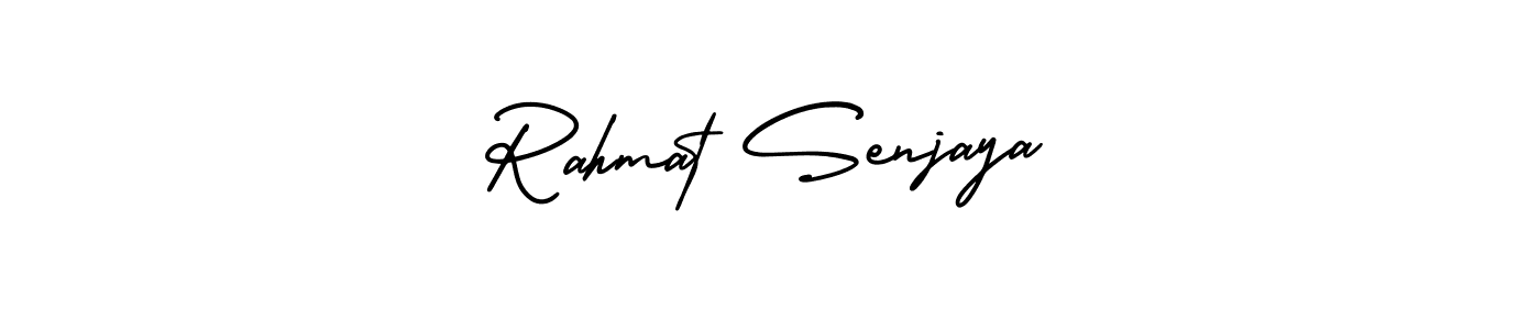It looks lik you need a new signature style for name Rahmat Senjaya. Design unique handwritten (AmerikaSignatureDemo-Regular) signature with our free signature maker in just a few clicks. Rahmat Senjaya signature style 3 images and pictures png