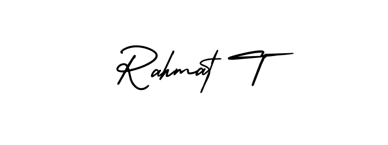 It looks lik you need a new signature style for name Rahmat T. Design unique handwritten (AmerikaSignatureDemo-Regular) signature with our free signature maker in just a few clicks. Rahmat T signature style 3 images and pictures png