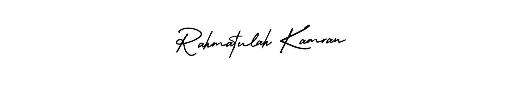 AmerikaSignatureDemo-Regular is a professional signature style that is perfect for those who want to add a touch of class to their signature. It is also a great choice for those who want to make their signature more unique. Get Rahmatulah Kamran name to fancy signature for free. Rahmatulah Kamran signature style 3 images and pictures png