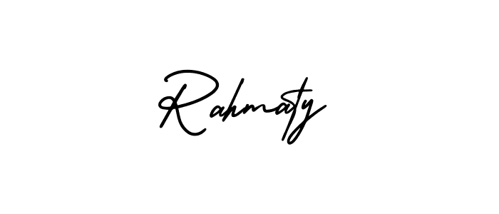 Make a beautiful signature design for name Rahmaty. With this signature (AmerikaSignatureDemo-Regular) style, you can create a handwritten signature for free. Rahmaty signature style 3 images and pictures png