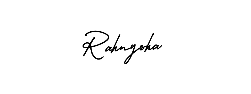 Also You can easily find your signature by using the search form. We will create Rahnysha name handwritten signature images for you free of cost using AmerikaSignatureDemo-Regular sign style. Rahnysha signature style 3 images and pictures png