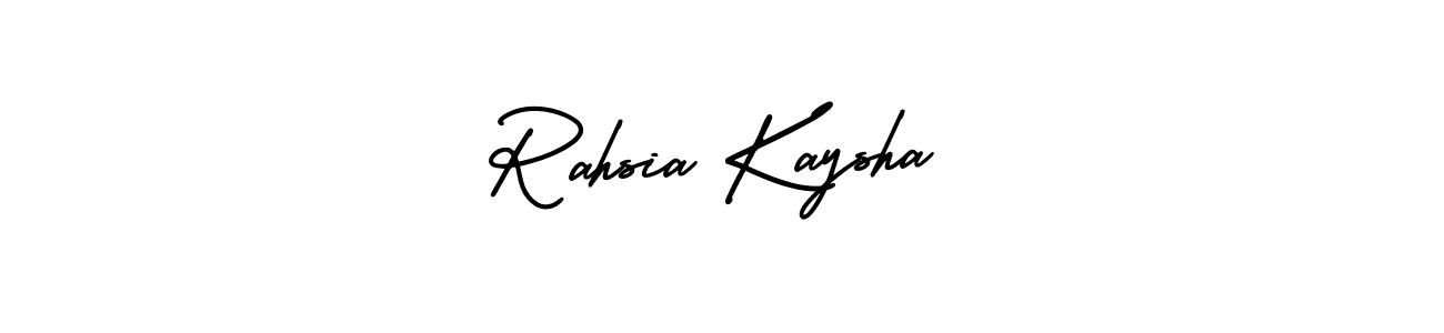 How to make Rahsia Kaysha name signature. Use AmerikaSignatureDemo-Regular style for creating short signs online. This is the latest handwritten sign. Rahsia Kaysha signature style 3 images and pictures png