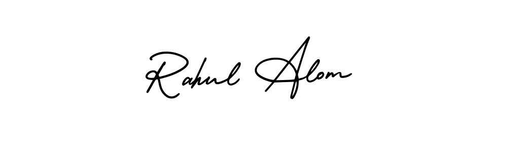 Rahul Alom stylish signature style. Best Handwritten Sign (AmerikaSignatureDemo-Regular) for my name. Handwritten Signature Collection Ideas for my name Rahul Alom. Rahul Alom signature style 3 images and pictures png