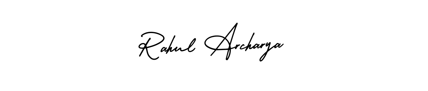 Also You can easily find your signature by using the search form. We will create Rahul Archarya name handwritten signature images for you free of cost using AmerikaSignatureDemo-Regular sign style. Rahul Archarya signature style 3 images and pictures png