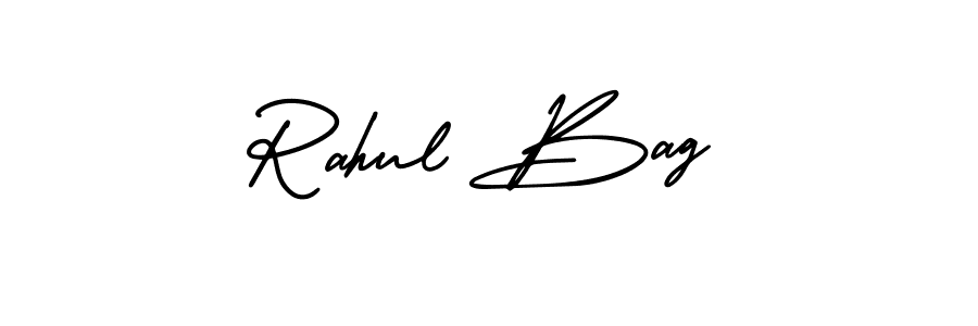 Use a signature maker to create a handwritten signature online. With this signature software, you can design (AmerikaSignatureDemo-Regular) your own signature for name Rahul Bag. Rahul Bag signature style 3 images and pictures png