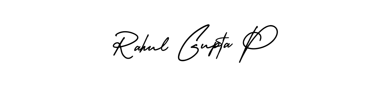 It looks lik you need a new signature style for name Rahul Gupta P. Design unique handwritten (AmerikaSignatureDemo-Regular) signature with our free signature maker in just a few clicks. Rahul Gupta P signature style 3 images and pictures png