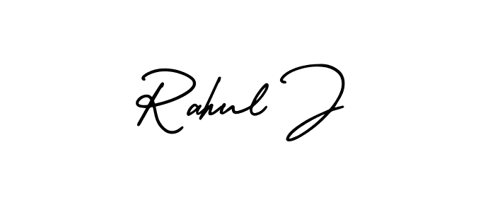 Best and Professional Signature Style for Rahul J. AmerikaSignatureDemo-Regular Best Signature Style Collection. Rahul J signature style 3 images and pictures png