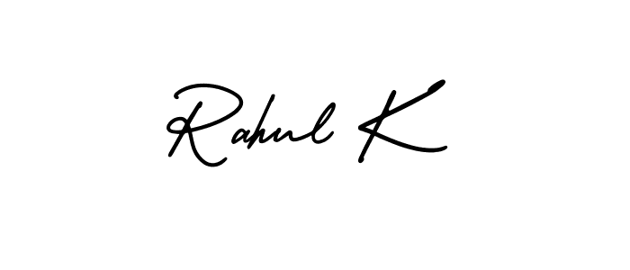 Best and Professional Signature Style for Rahul K. AmerikaSignatureDemo-Regular Best Signature Style Collection. Rahul K signature style 3 images and pictures png