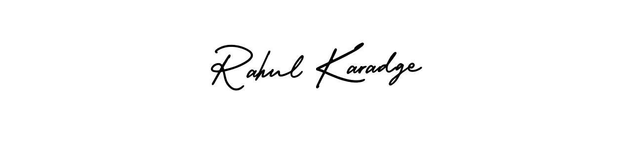 Use a signature maker to create a handwritten signature online. With this signature software, you can design (AmerikaSignatureDemo-Regular) your own signature for name Rahul Karadge. Rahul Karadge signature style 3 images and pictures png