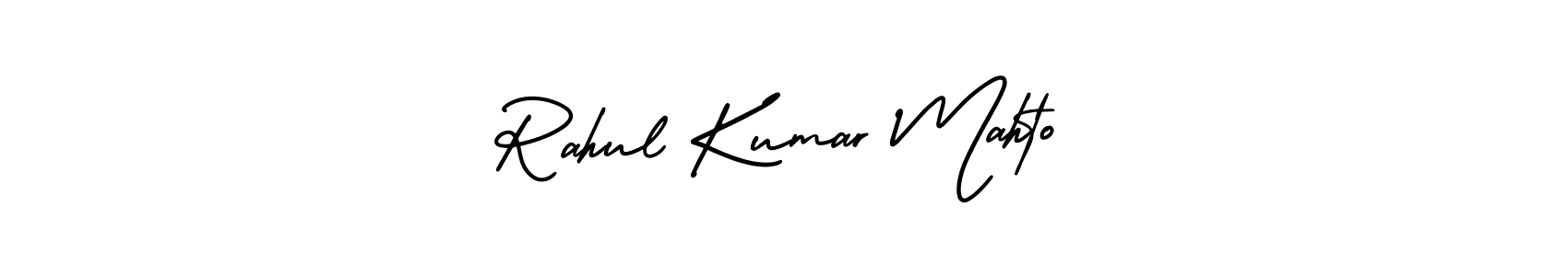 How to make Rahul Kumar Mahto signature? AmerikaSignatureDemo-Regular is a professional autograph style. Create handwritten signature for Rahul Kumar Mahto name. Rahul Kumar Mahto signature style 3 images and pictures png