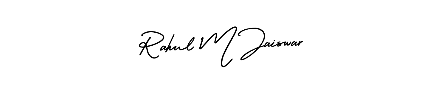 It looks lik you need a new signature style for name Rahul M Jaiswar. Design unique handwritten (AmerikaSignatureDemo-Regular) signature with our free signature maker in just a few clicks. Rahul M Jaiswar signature style 3 images and pictures png
