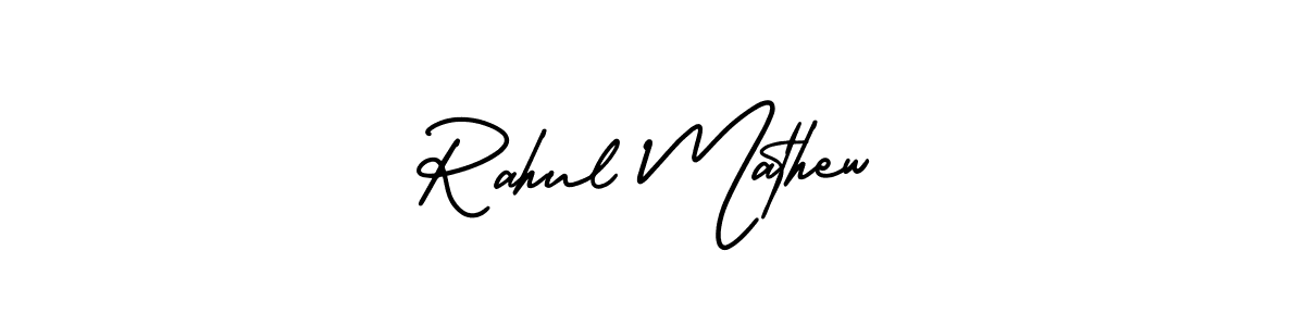 Create a beautiful signature design for name Rahul Mathew. With this signature (AmerikaSignatureDemo-Regular) fonts, you can make a handwritten signature for free. Rahul Mathew signature style 3 images and pictures png