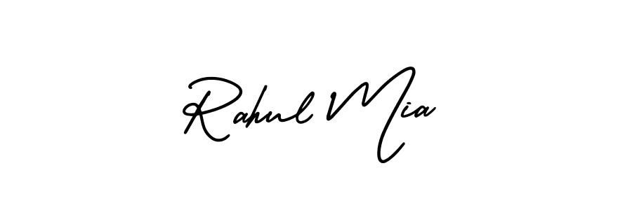 How to make Rahul Mia name signature. Use AmerikaSignatureDemo-Regular style for creating short signs online. This is the latest handwritten sign. Rahul Mia signature style 3 images and pictures png