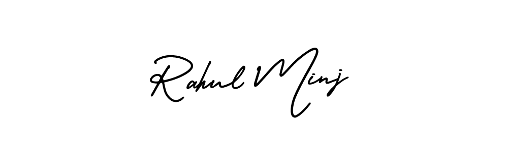 It looks lik you need a new signature style for name Rahul Minj. Design unique handwritten (AmerikaSignatureDemo-Regular) signature with our free signature maker in just a few clicks. Rahul Minj signature style 3 images and pictures png