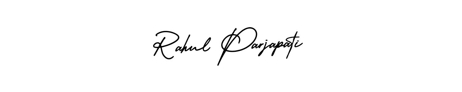 Make a short Rahul Parjapati signature style. Manage your documents anywhere anytime using AmerikaSignatureDemo-Regular. Create and add eSignatures, submit forms, share and send files easily. Rahul Parjapati signature style 3 images and pictures png