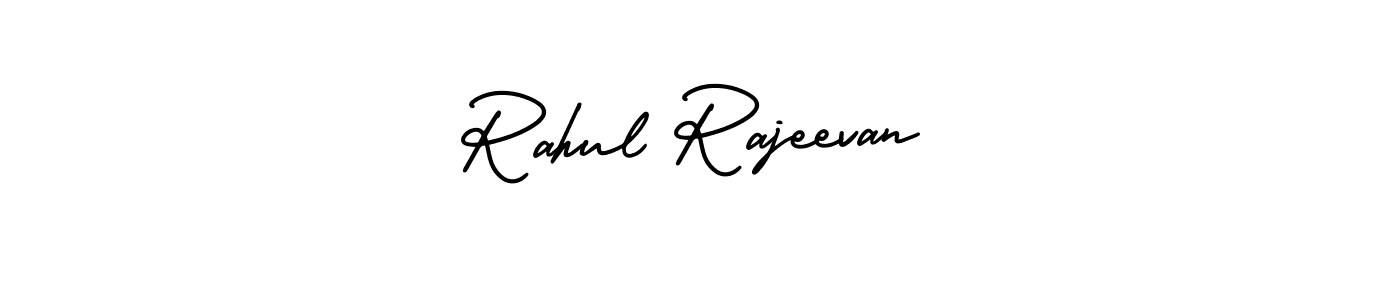 The best way (AmerikaSignatureDemo-Regular) to make a short signature is to pick only two or three words in your name. The name Rahul Rajeevan include a total of six letters. For converting this name. Rahul Rajeevan signature style 3 images and pictures png