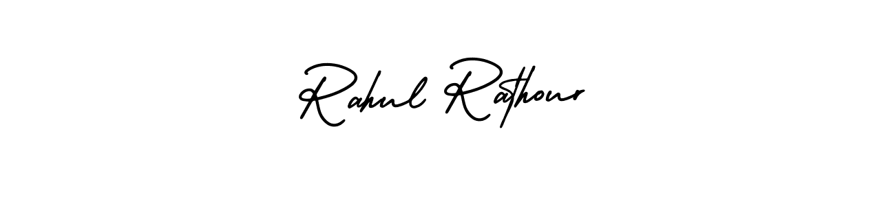The best way (AmerikaSignatureDemo-Regular) to make a short signature is to pick only two or three words in your name. The name Rahul Rathour include a total of six letters. For converting this name. Rahul Rathour signature style 3 images and pictures png