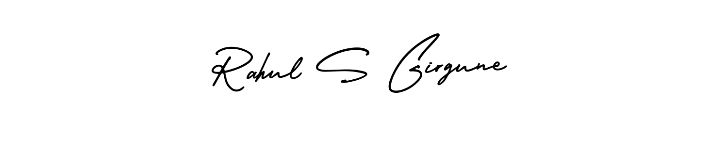 AmerikaSignatureDemo-Regular is a professional signature style that is perfect for those who want to add a touch of class to their signature. It is also a great choice for those who want to make their signature more unique. Get Rahul S Girgune name to fancy signature for free. Rahul S Girgune signature style 3 images and pictures png