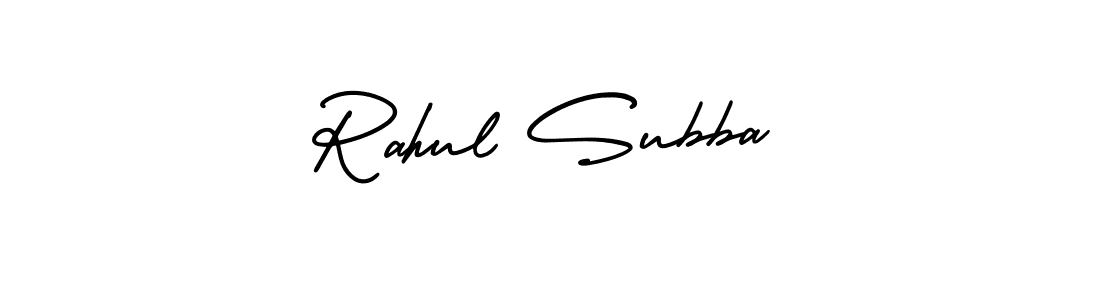 Design your own signature with our free online signature maker. With this signature software, you can create a handwritten (AmerikaSignatureDemo-Regular) signature for name Rahul Subba. Rahul Subba signature style 3 images and pictures png