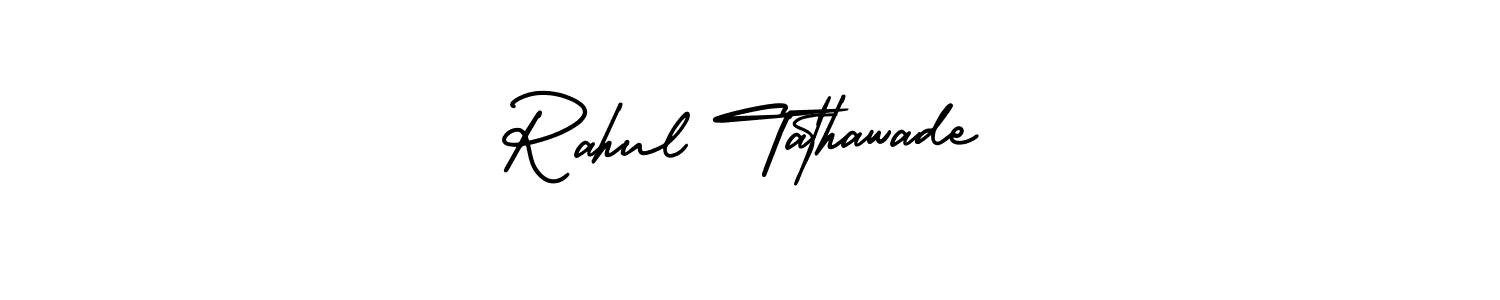 How to make Rahul Tathawade signature? AmerikaSignatureDemo-Regular is a professional autograph style. Create handwritten signature for Rahul Tathawade name. Rahul Tathawade signature style 3 images and pictures png