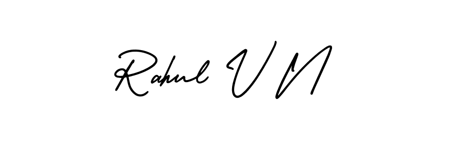 Make a beautiful signature design for name Rahul V N. Use this online signature maker to create a handwritten signature for free. Rahul V N signature style 3 images and pictures png