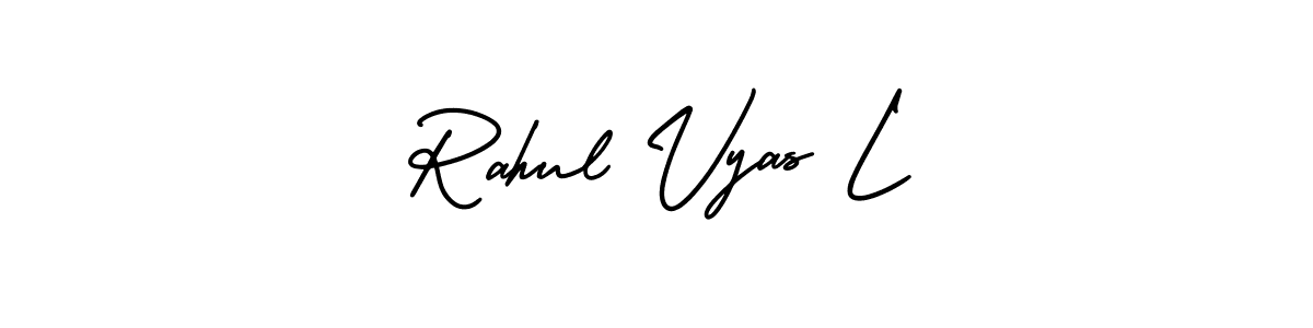 AmerikaSignatureDemo-Regular is a professional signature style that is perfect for those who want to add a touch of class to their signature. It is also a great choice for those who want to make their signature more unique. Get Rahul Vyas L name to fancy signature for free. Rahul Vyas L signature style 3 images and pictures png
