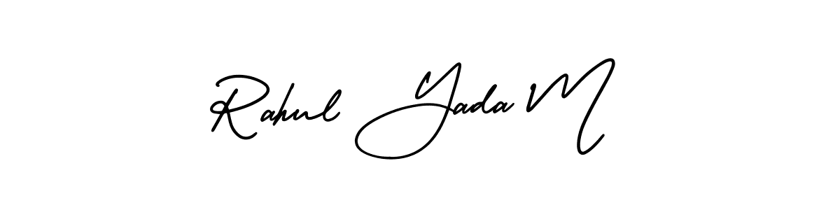 Rahul Yada M stylish signature style. Best Handwritten Sign (AmerikaSignatureDemo-Regular) for my name. Handwritten Signature Collection Ideas for my name Rahul Yada M. Rahul Yada M signature style 3 images and pictures png