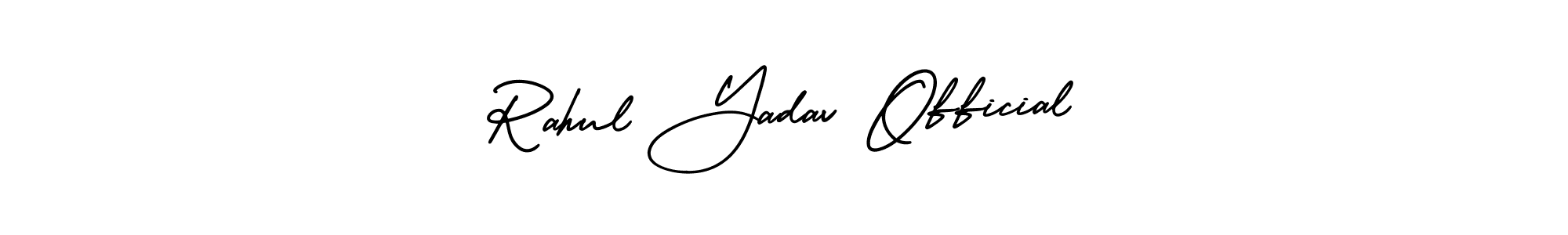 The best way (AmerikaSignatureDemo-Regular) to make a short signature is to pick only two or three words in your name. The name Rahul Yadav Official include a total of six letters. For converting this name. Rahul Yadav Official signature style 3 images and pictures png