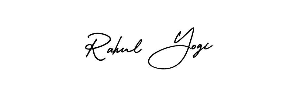 This is the best signature style for the Rahul Yogi name. Also you like these signature font (AmerikaSignatureDemo-Regular). Mix name signature. Rahul Yogi signature style 3 images and pictures png