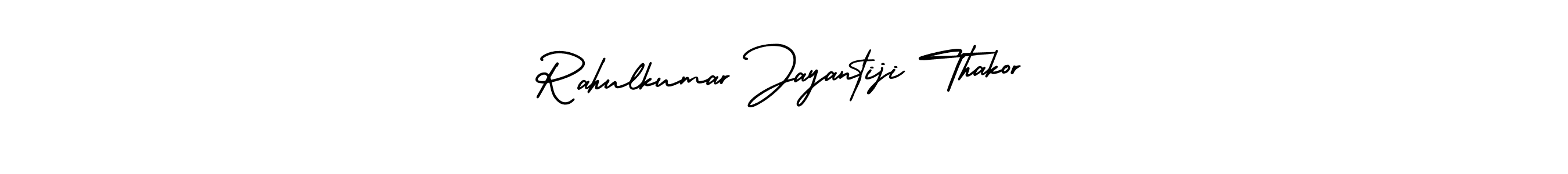 AmerikaSignatureDemo-Regular is a professional signature style that is perfect for those who want to add a touch of class to their signature. It is also a great choice for those who want to make their signature more unique. Get Rahulkumar Jayantiji Thakor name to fancy signature for free. Rahulkumar Jayantiji Thakor signature style 3 images and pictures png