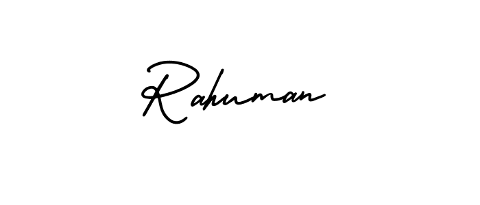 Also we have Rahuman name is the best signature style. Create professional handwritten signature collection using AmerikaSignatureDemo-Regular autograph style. Rahuman signature style 3 images and pictures png