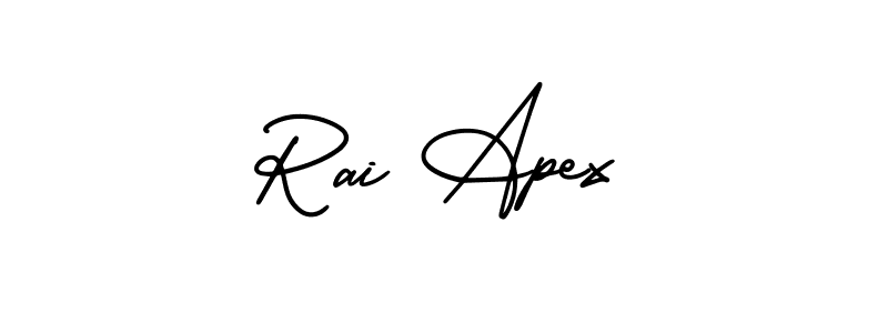 How to make Rai Apex name signature. Use AmerikaSignatureDemo-Regular style for creating short signs online. This is the latest handwritten sign. Rai Apex signature style 3 images and pictures png