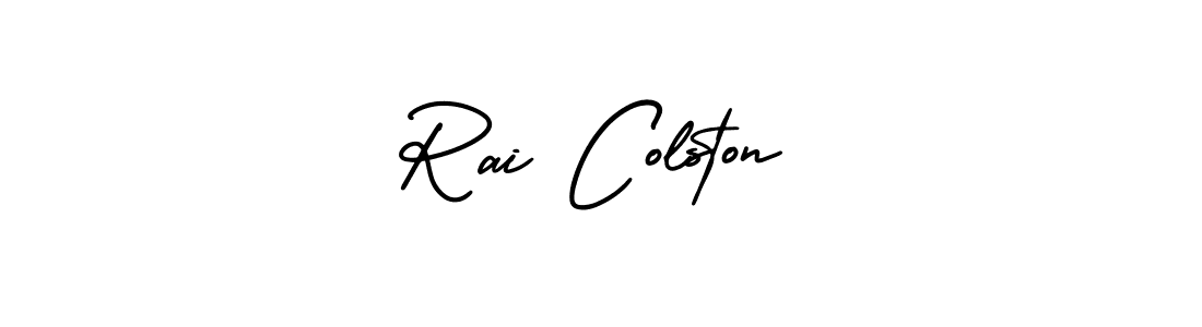 if you are searching for the best signature style for your name Rai Colston. so please give up your signature search. here we have designed multiple signature styles  using AmerikaSignatureDemo-Regular. Rai Colston signature style 3 images and pictures png