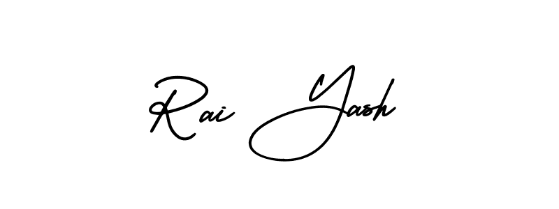 AmerikaSignatureDemo-Regular is a professional signature style that is perfect for those who want to add a touch of class to their signature. It is also a great choice for those who want to make their signature more unique. Get Rai Yash name to fancy signature for free. Rai Yash signature style 3 images and pictures png