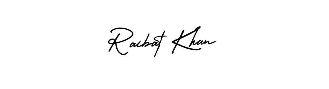 You should practise on your own different ways (AmerikaSignatureDemo-Regular) to write your name (Raibat Khan) in signature. don't let someone else do it for you. Raibat Khan signature style 3 images and pictures png