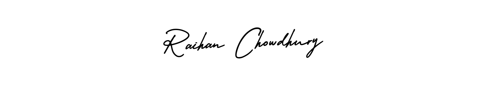 Raihan Chowdhury stylish signature style. Best Handwritten Sign (AmerikaSignatureDemo-Regular) for my name. Handwritten Signature Collection Ideas for my name Raihan Chowdhury. Raihan Chowdhury signature style 3 images and pictures png