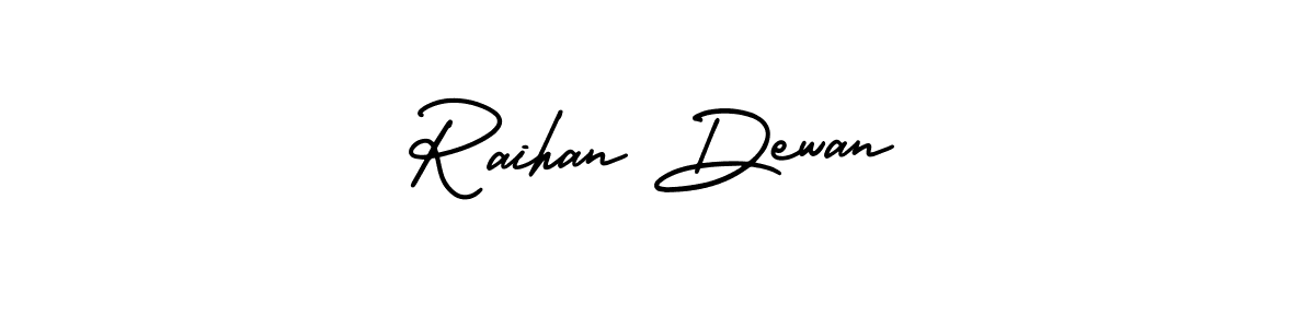 Use a signature maker to create a handwritten signature online. With this signature software, you can design (AmerikaSignatureDemo-Regular) your own signature for name Raihan Dewan. Raihan Dewan signature style 3 images and pictures png