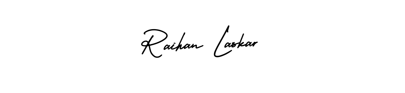 Make a beautiful signature design for name Raihan Laskar. With this signature (AmerikaSignatureDemo-Regular) style, you can create a handwritten signature for free. Raihan Laskar signature style 3 images and pictures png