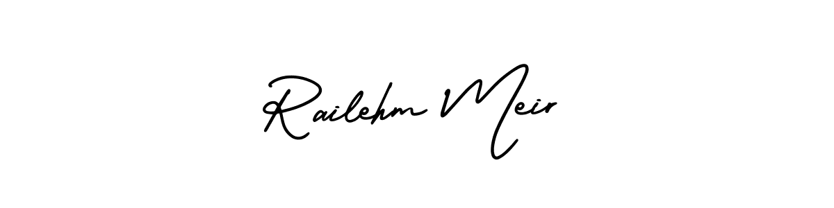 It looks lik you need a new signature style for name Railehm Meir. Design unique handwritten (AmerikaSignatureDemo-Regular) signature with our free signature maker in just a few clicks. Railehm Meir signature style 3 images and pictures png