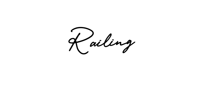 Also You can easily find your signature by using the search form. We will create Railing name handwritten signature images for you free of cost using AmerikaSignatureDemo-Regular sign style. Railing signature style 3 images and pictures png