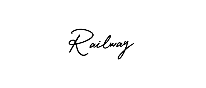 How to Draw Railway signature style? AmerikaSignatureDemo-Regular is a latest design signature styles for name Railway. Railway signature style 3 images and pictures png