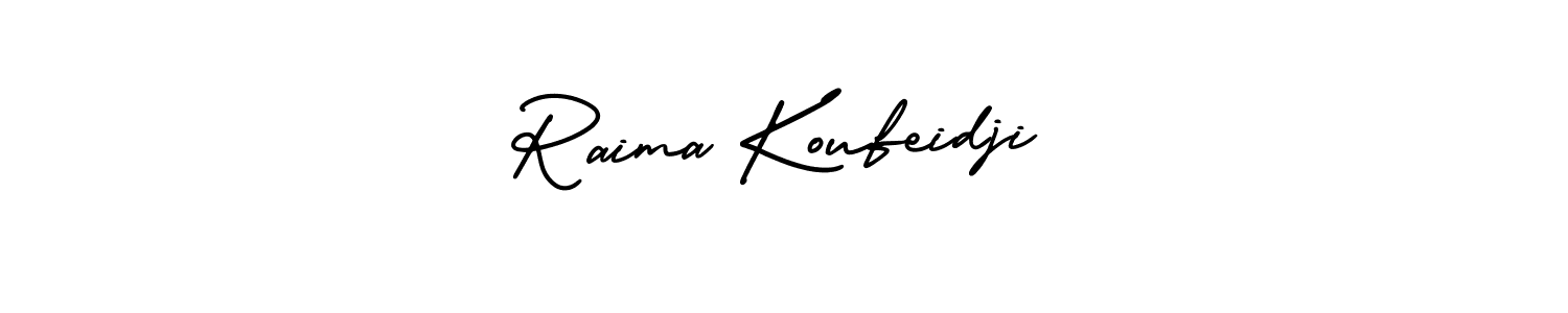 How to Draw Raima Koufeidji signature style? AmerikaSignatureDemo-Regular is a latest design signature styles for name Raima Koufeidji. Raima Koufeidji signature style 3 images and pictures png