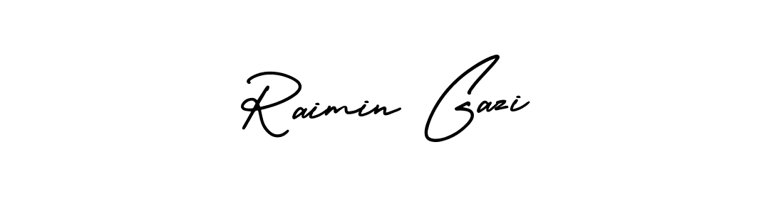 This is the best signature style for the Raimin Gazi name. Also you like these signature font (AmerikaSignatureDemo-Regular). Mix name signature. Raimin Gazi signature style 3 images and pictures png