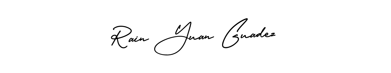 See photos of Rain Yuan Guadez official signature by Spectra . Check more albums & portfolios. Read reviews & check more about AmerikaSignatureDemo-Regular font. Rain Yuan Guadez signature style 3 images and pictures png